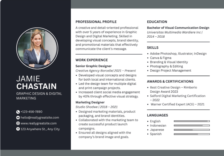 Professional CV Sample 14